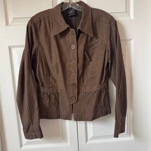 Stylish Brown Utility Jacket for Women